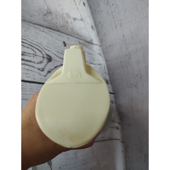 Log Cabin Syrup Pitcher Glass Bottle Eagle Brown Yellow Vintage Kitchen - Picture 3 of 7